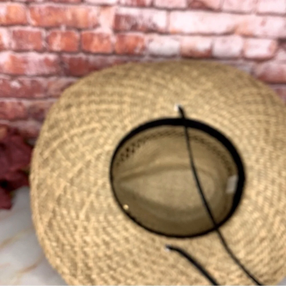 Wide Brimmed Concho Accent Wide Brimmed western Style Sun Hat